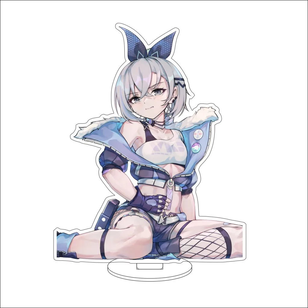 16CM Game Anime Honkai Silver Wolf Cos Acrylic Figure Stand Chrismas Gifts Ornaments Goods