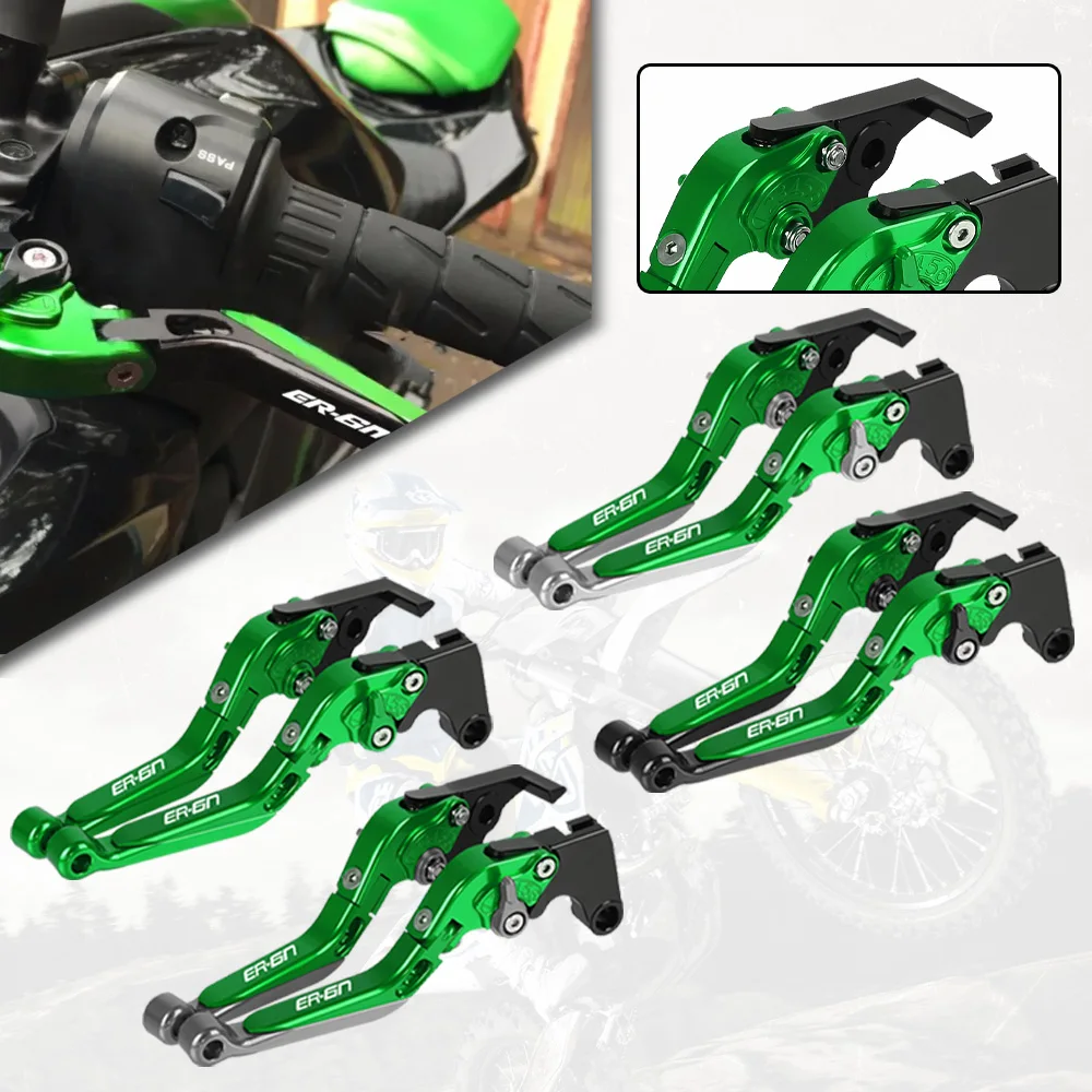 

Motorcycle Extendable Adjustable Foldable Handle Levers Brake Clutch For Kawasaki ER-6n ER6N ER 6N 2009-2017 2012 2013 2014 2015