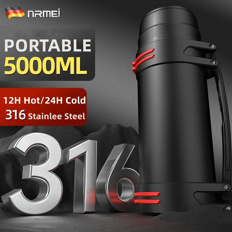 3L/4L Stainless Steel Thermos Water bottle Coffee Insulated bottle hot water bottle Travel Portable Water bottle Travel