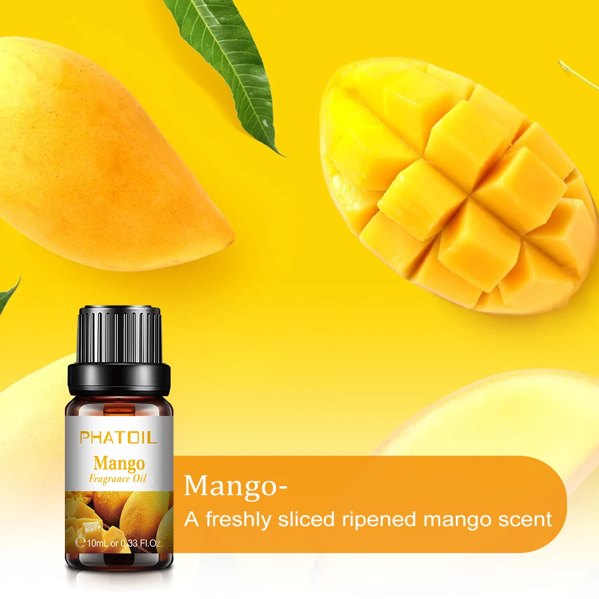 PHATOIL 6pcs Furit Fragrance Oil Set - 10ml Papaya Mango Pineapple Passion Fruit Coconut Banana For Soap Candle Making Diffuser