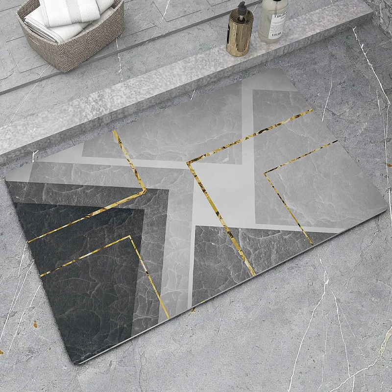 

Non-Slip Absorbent Floor Mat, Quick-Drying Foot Mat, Suede Door Carpet, Household Toilet