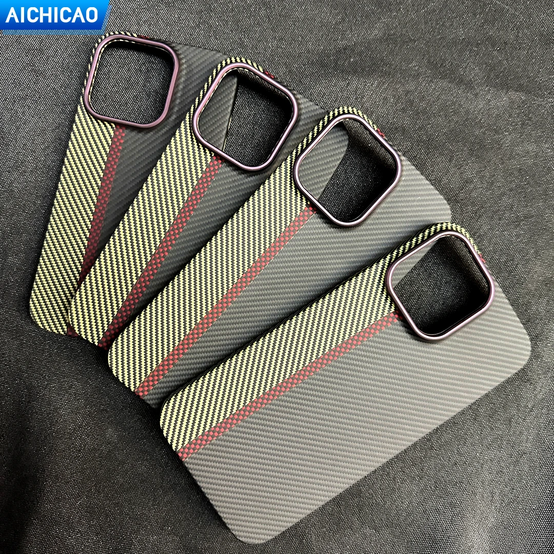

ACC-Carbon Color Carbon Fiber Case For Iphone 14 Pro Max Aramid Fiber Ultra-thin anti-drop IP 14Pro Phone Cover