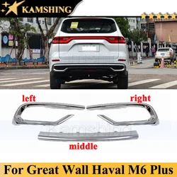 Kamshing For Great Wall Haval M6 Plus 2021-2023 Chrome Rear Bumper Fog Light Frame Trim Strip Rear Bumper Trim Strip