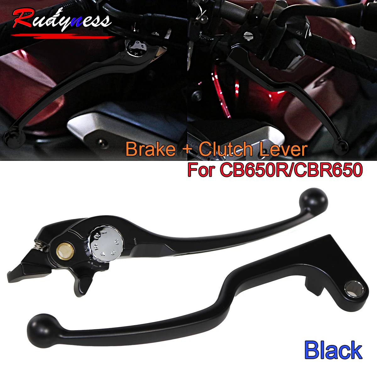 Schwarze Motorrad-Vorderradbrems- und Kupplungshebel für Honda CBR 650 CB 650R 650F 2014-2026