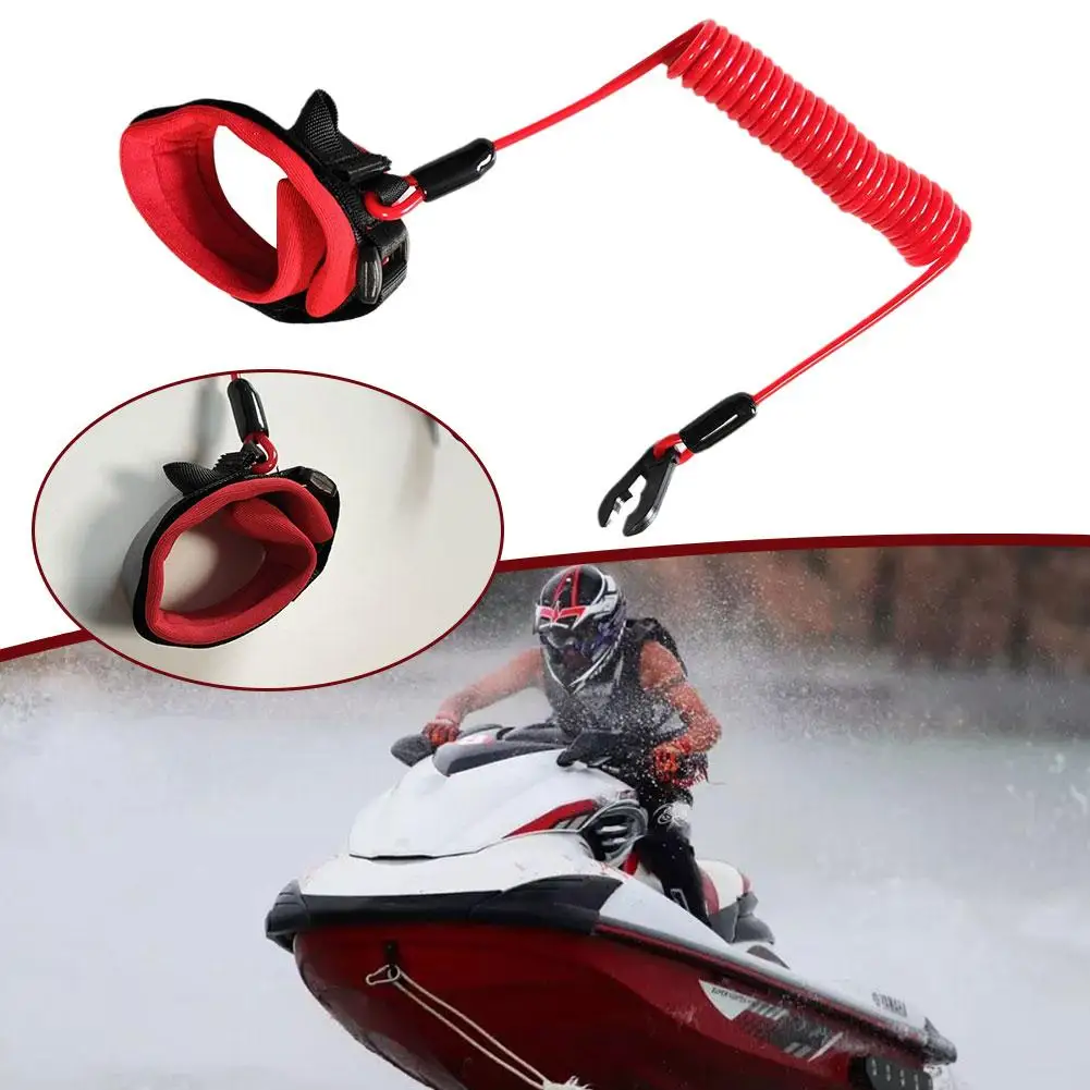 

Boat Outboard Engine Motor Lanyard Start Stop Safety Urgenc Urgency Boat Flameout Stop Flexible Motor Rope Lanyard Switch E K1E3