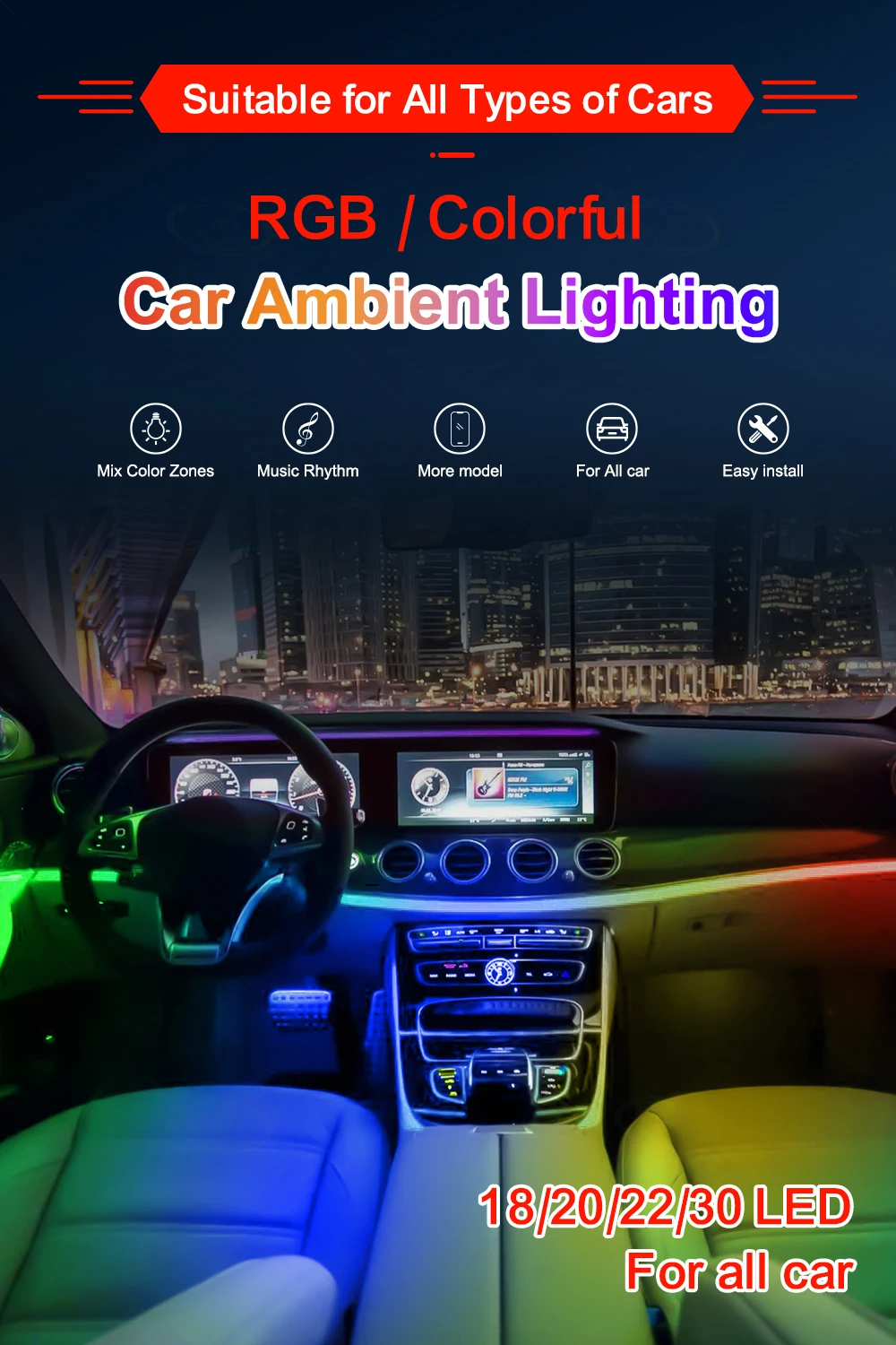 Meistverkauftes Auto-Ambientel – Rgb Light Strip Bewertung und Preis