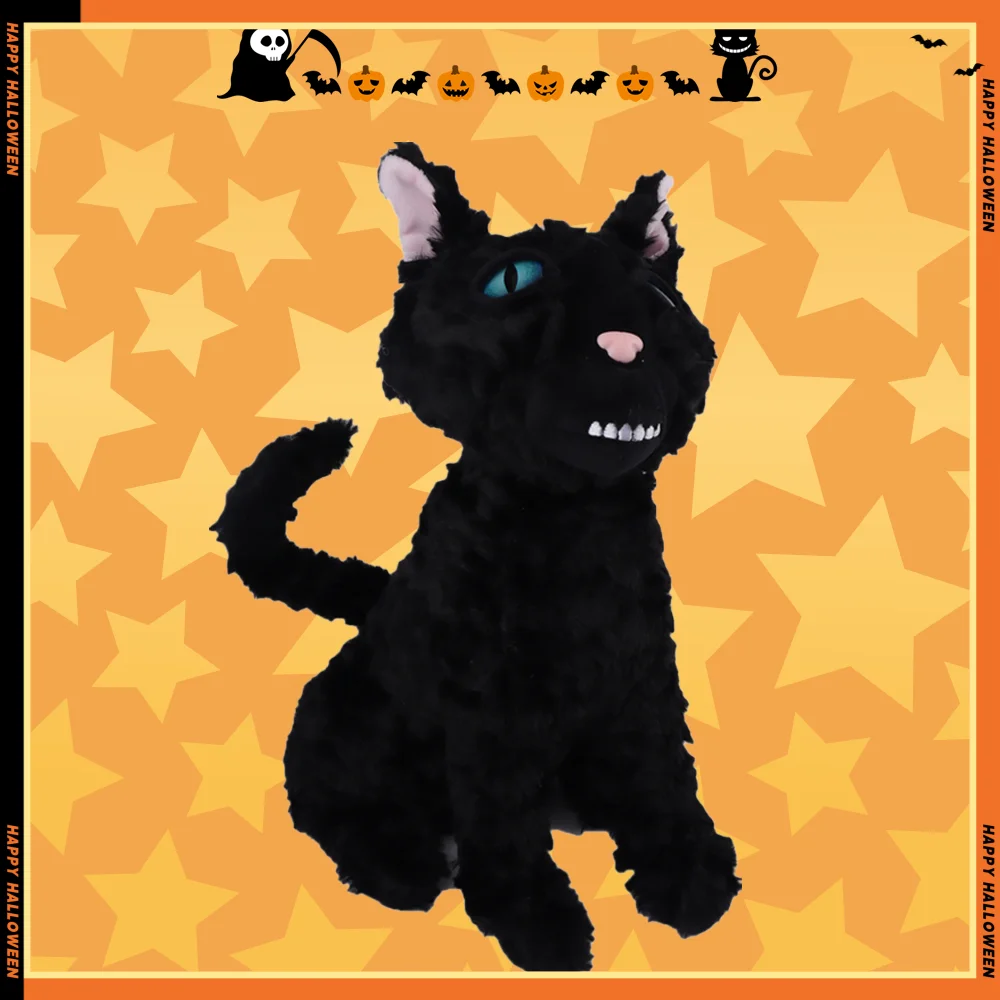 35cm Coraline Cat Plush Cartoon Anime Related Plush Toys Black Cat High Quality Full Filled Plush Toy Birthday Halloween Gift