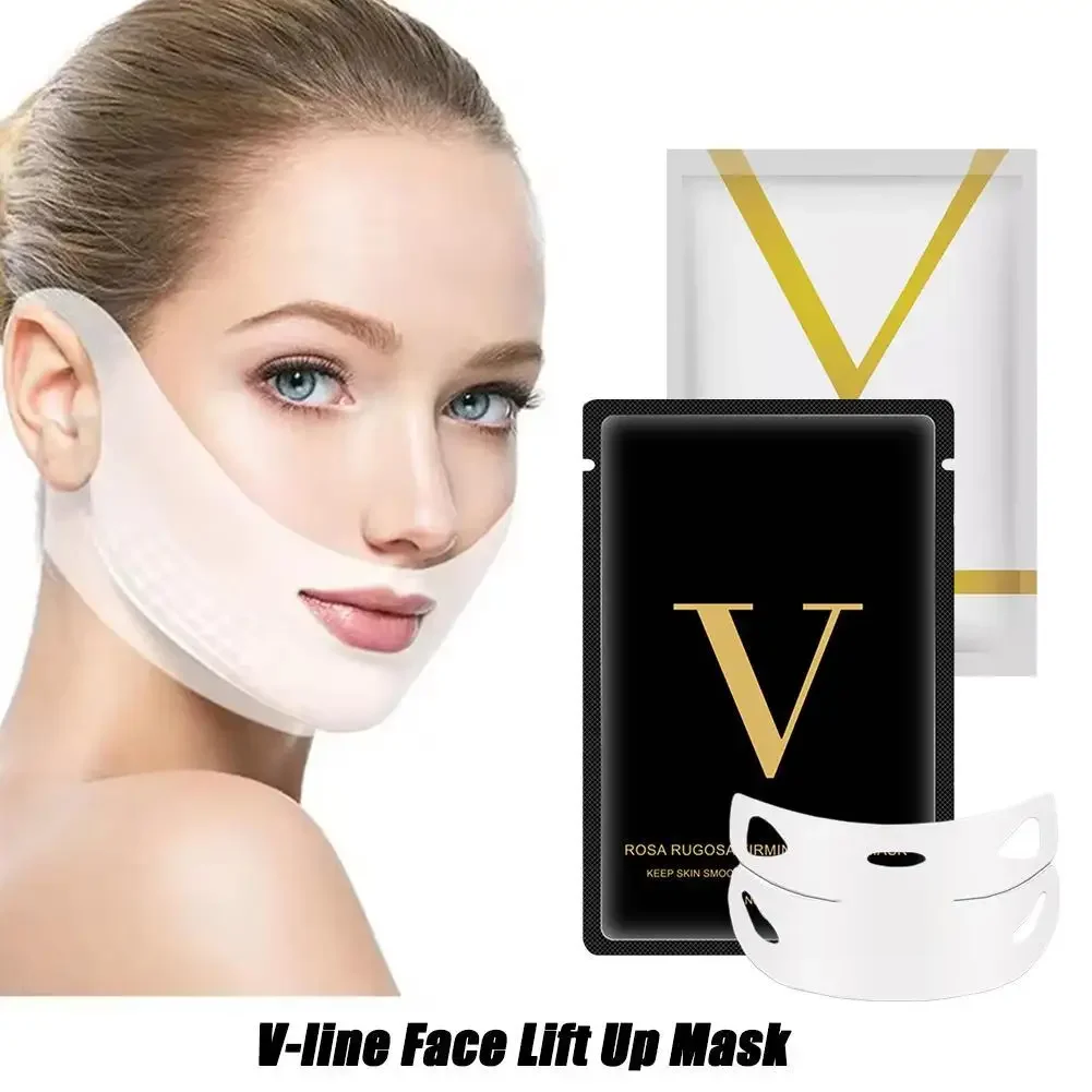 Wieder verwendbare Silikon-Facelifting-Maske Weich gel Anti-Falten-Klebeband Haut weiß Bandage Schlankheit gürtel V-Form Patch reduzieren Doppel kinn