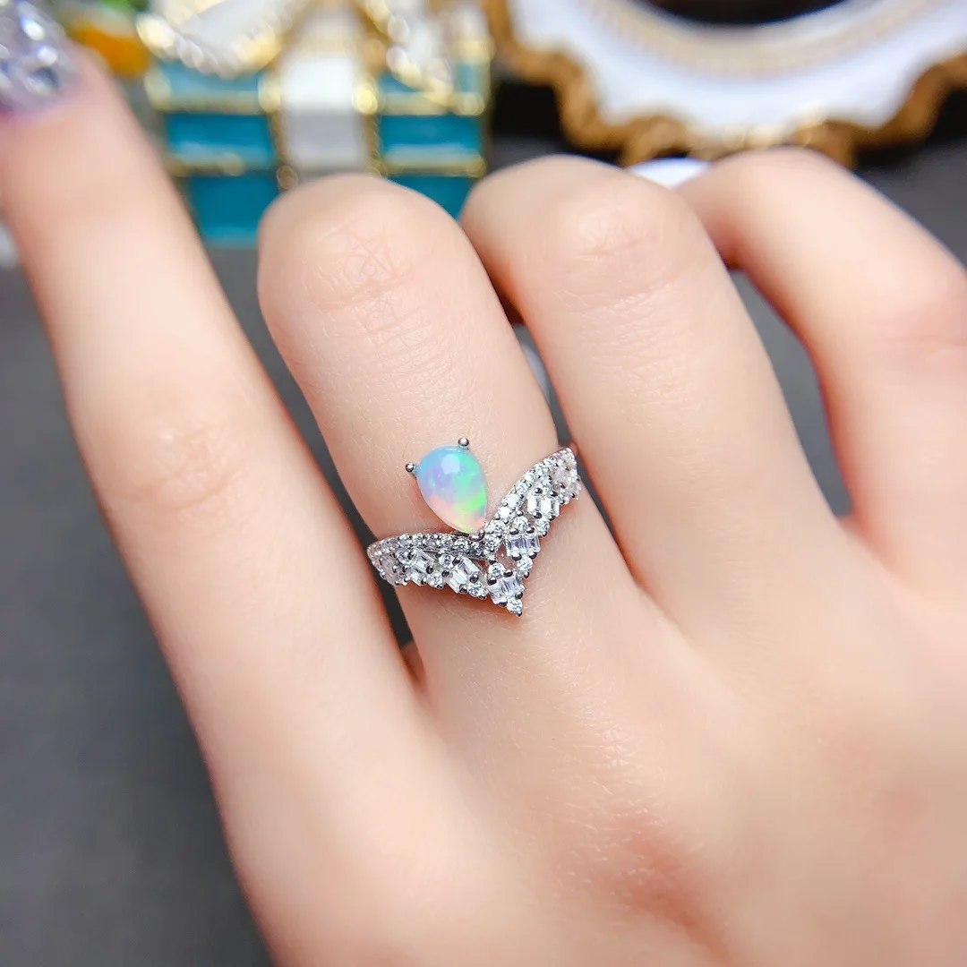 

Classic Opal Silver Ring Soft Pearl like Sheen S925 Sterling Silver Timeless Feminine Daily Luxury