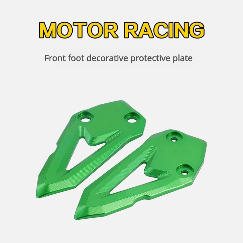 Motorcycle Footpeg Footrest Heel Plates Guard Protector CNC Decorative Block for Kawasaki ZX4RR ZX-4RR Accessories