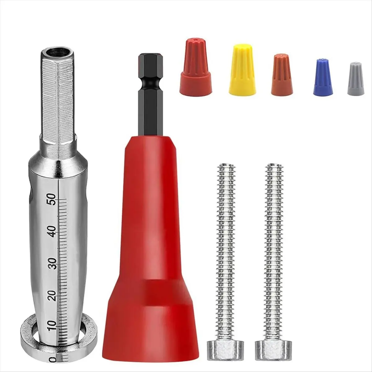 【TODAY-BUY】2Pcs Wire Stripping Twisting Tools for Drill, Twister with 50Pcs Wire Caps,Fast Electric and Hand Wire Stripper