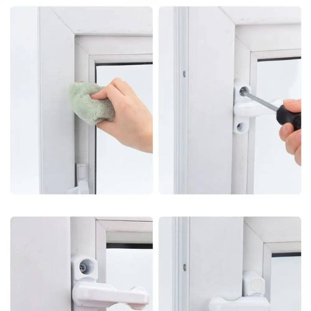 Durable T Type Window Lock Plastic Casement Security Fastener Door Hardware Accessory Reliable Fixing Utility