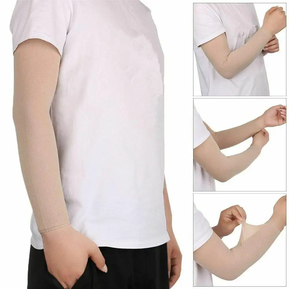 Proteção solar Oversleeve para homens e mulheres, tatuagem cover up, mangas de compressão, corretivo antebraço, cor da pele, B4B1, verão, 1pc