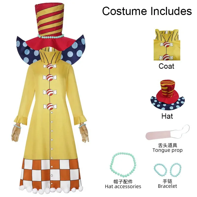 Disfraces de Halloween Charlotte Perospero Cosplay Chaqueta y sombrero Gran MAMA Piratas Candy Ministro Disfraz Anime Fiesta de Carnaval tt9]