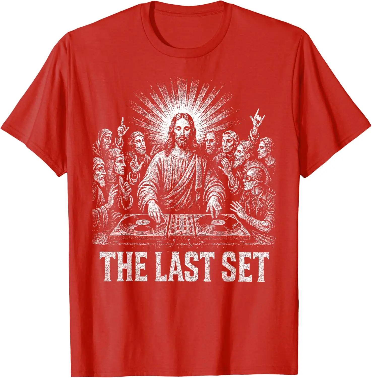 New Jesus Last Set Rave Men's Clothing T-Shirt Sumemr Cotton Short Sleeve Y2k Popular Fashion Rock Punk Fans Gifts T Shirt
