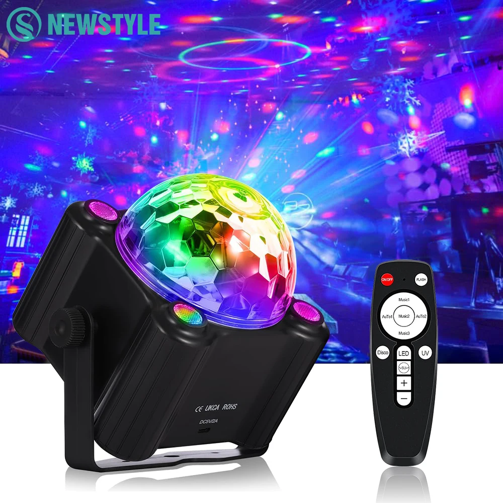 

Вечерние огни, дискотека, DJ, мяч, ночник, звуковая активация, светодиодный светильник, 6 цветов для домашней комнаты, танцевальной вечеринки, декор на Хэллоуин