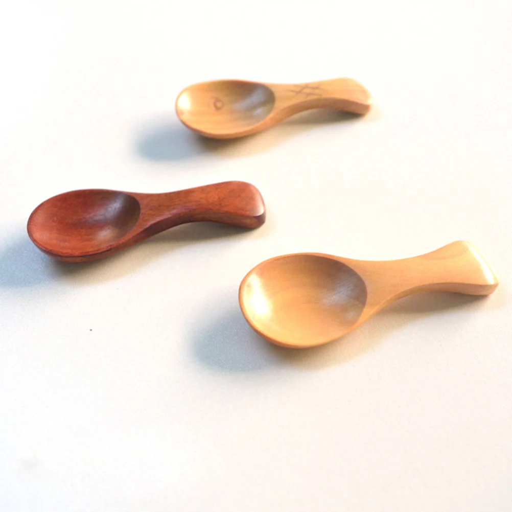 

3pcs Wooden Mini Spoon For Baby Kids Toddlers Eco-Friendly Compact Lightweight Small Wood Spoon Set Ideal Gift Housewarming