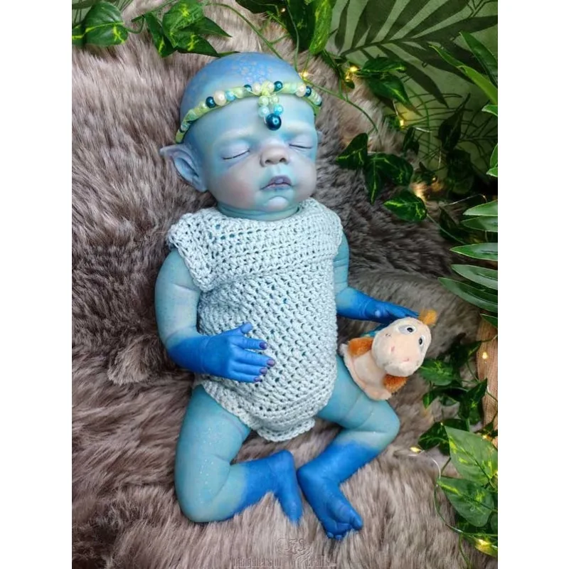 16inch Reborn Doll Kit Pumpkin Pixie Premie Size with Belly and Body Cloth Unfinished DIY Doll Parts