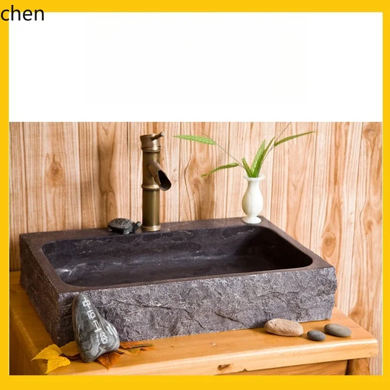 

O15- outdoor countertop basin retro sink wash basin courtyard natural marble pool