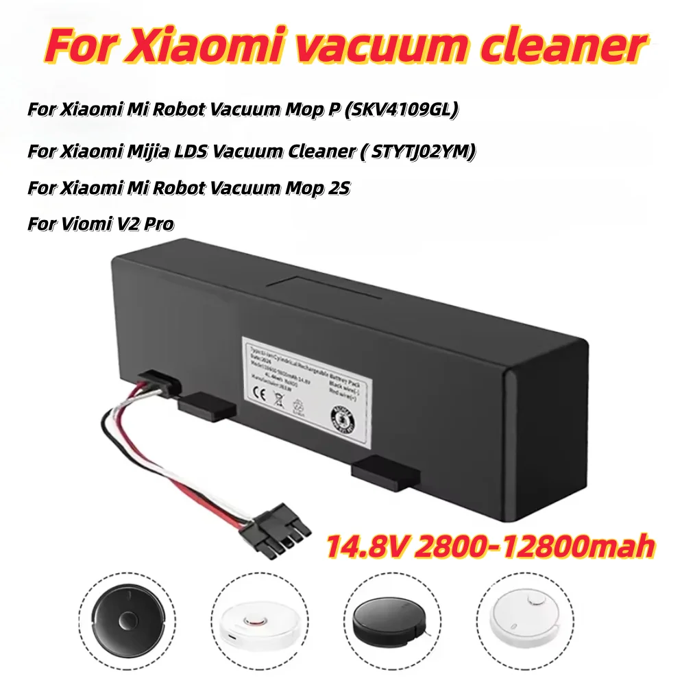 

18650 4S1P 14.8V 12800mAh Sweeper Battery For Xiaomi Mijia Mi Robot Vacuum-Mop P Sweeping Mopping Robot STYTJ02YM Li-ion Battery