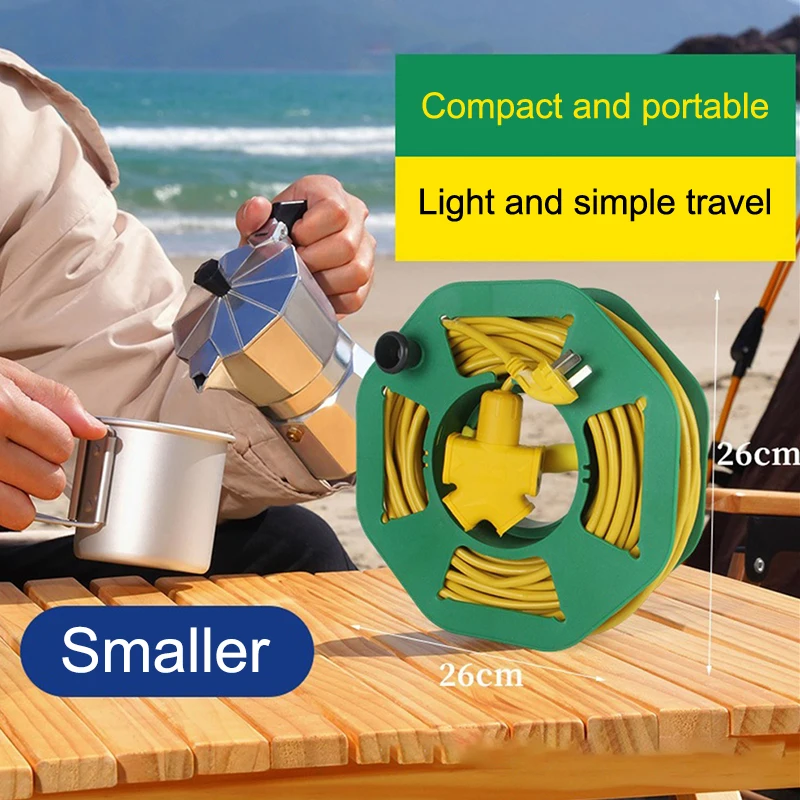 Portable Plastic Cable Winding Reel - Wire Storage Reel with Closing Line Disk | Rolling Line Dish & Winding Winch