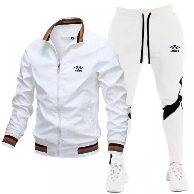 UMBRO 2024 Mens Tracksuits Men Sets Sweatshirt+sweatpants Tracksuit Zipper Stand Collar Sports Suit Jogging Fitness