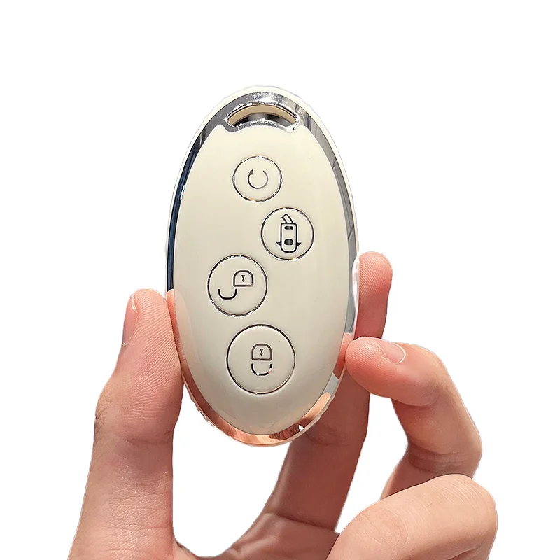

TPU Car Key Case Holder Shell Soft Remote Cover Protector Bag for BYD Qin Yuan Song MAX S7 4 Buttons Smart Remote Accessories