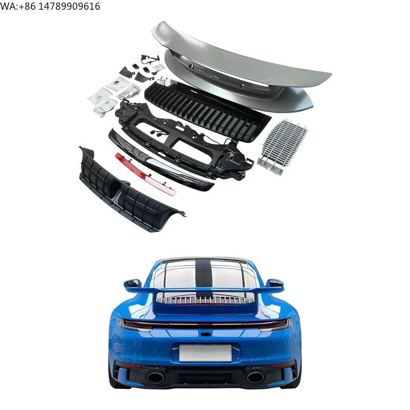 New 2020-2023 911 992 Car Modification Upgrade Sport Design GTS Spoiler Rear Bumper Rear Wing Decoration Bolt-On UniversalBody K
