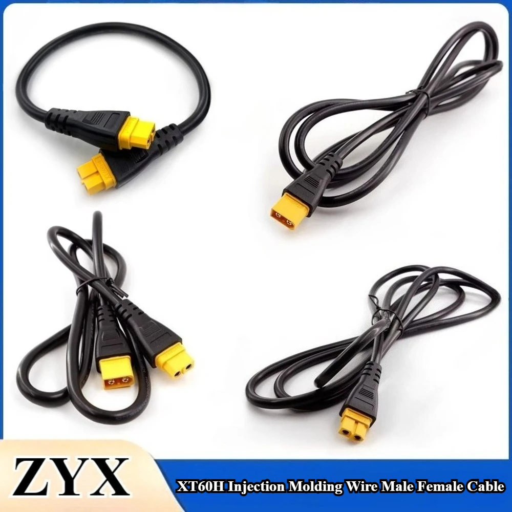 XT60H Injection Molding Wire Male/Female to Female Connector Plug with 16AWG Cable 30/50/100/200cm for RC Lipo Battery FPV Drone