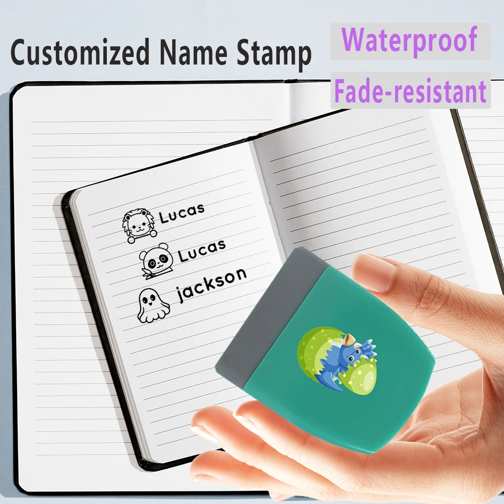 New Fade-resistant Triceratops Crystal Sticker Custom Name Seal Fade-resistantldentify Your Belongings with Customized Labels