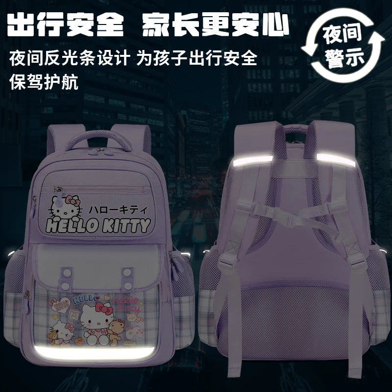 Mochila Disney para adolescentes, bolso escolar con bonito gato Katy, estampado a la moda, mochila ligera de gran capacidad para volver a la escuela, novedad de 2025