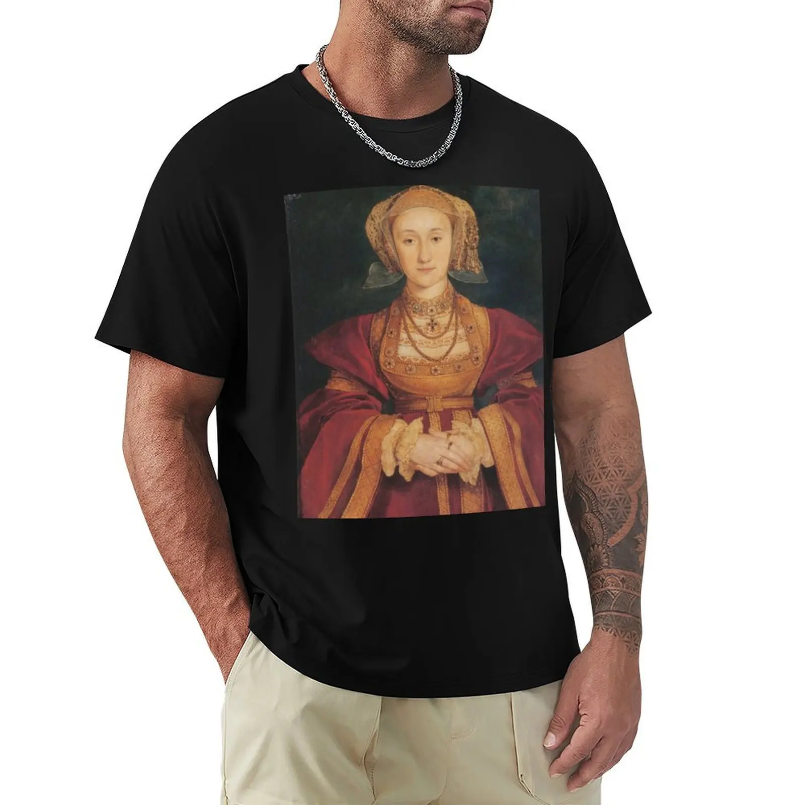 Anne of Cleves T-Shirt Big Size Short Sleeve Tee for Men