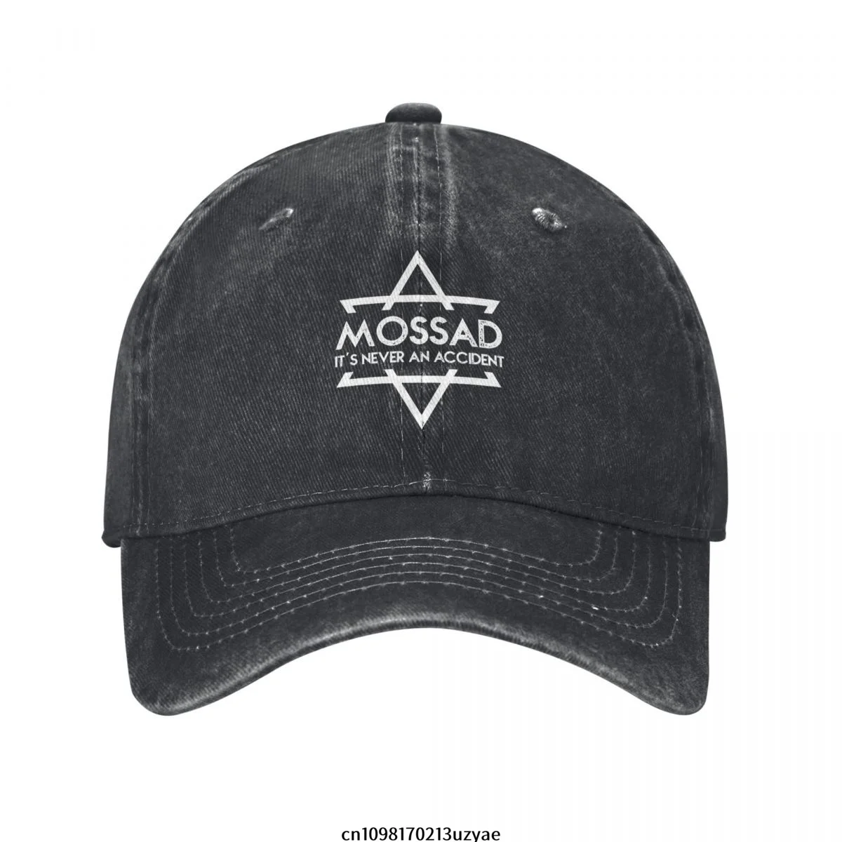

Mossad It's Never An Accident Fashion Unisex Cotton Baseball Cap Outdoor Adult Adjustable Denim Hat