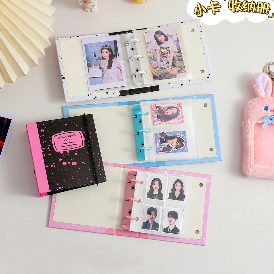 IFFVGX A8 Kpop Binder Photocard Holder Photo Album 1/2/3 Inch Idol Cards Collect Book Mini Pictures Storage Instax Album Cover