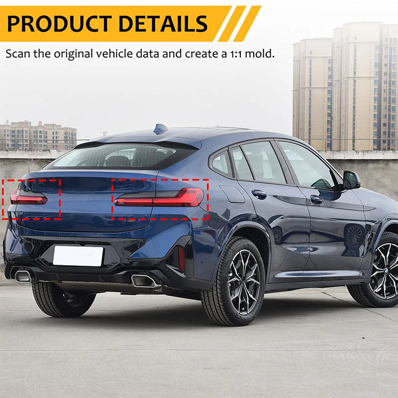 For BMW X4 2019 2020 2021 2022 2023 2024 ABS Car Accessories Outer Taillight Shell Rear Signal Parking Lights Cover