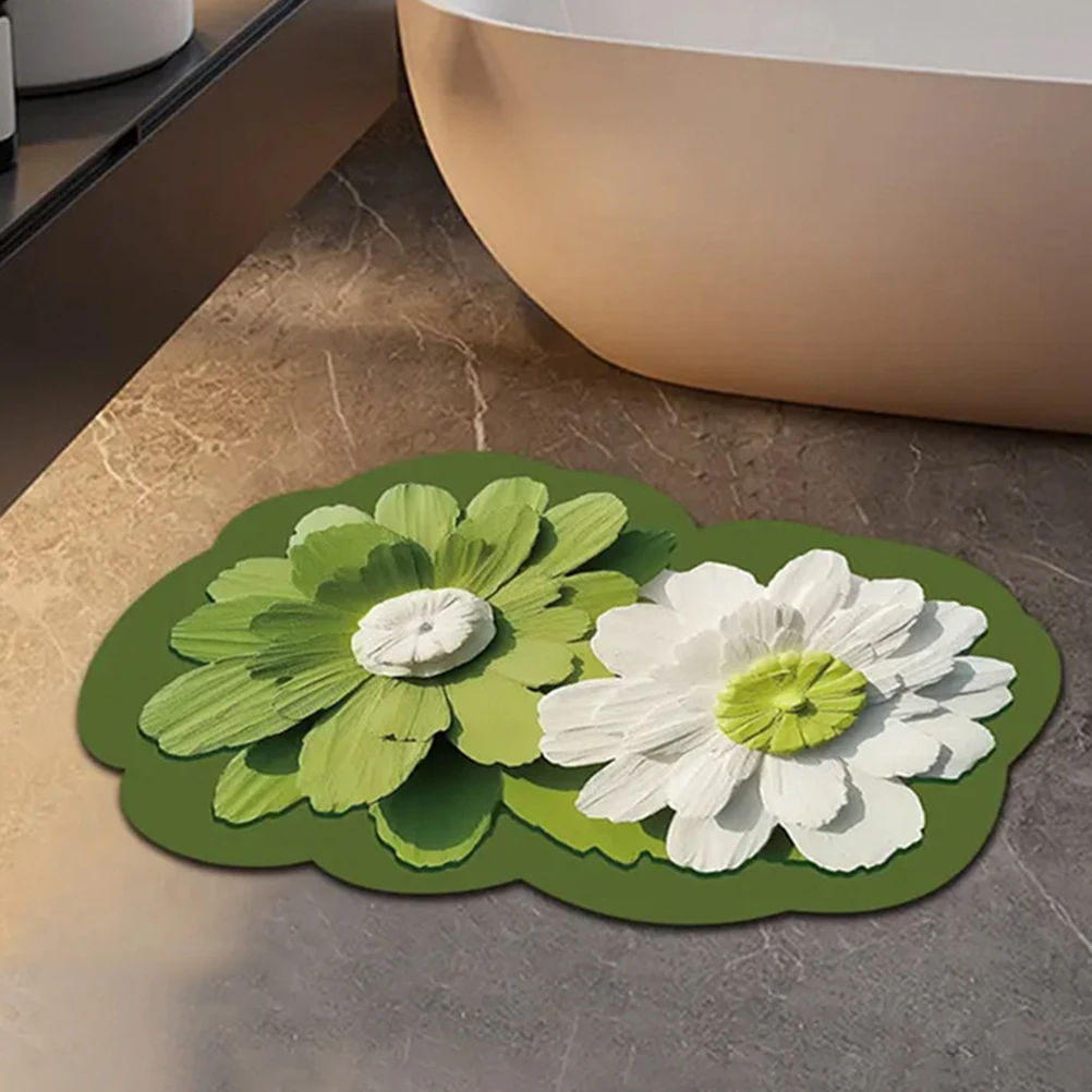 

Daisy Floor Mat 40x60cm Bathroom Rug Quick Dry Non Slip Water Absorption Kitchen Home Decor Bath Pad Soft Comfortable Wear