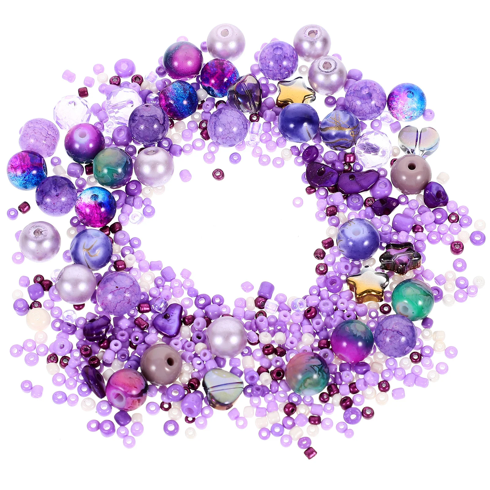 

2 Bags Colorful Glass Beads DIY Spacer Beads for Jewelry Making Bracelet Necklace Crafts DIY Accessories Bracelet Bead Material