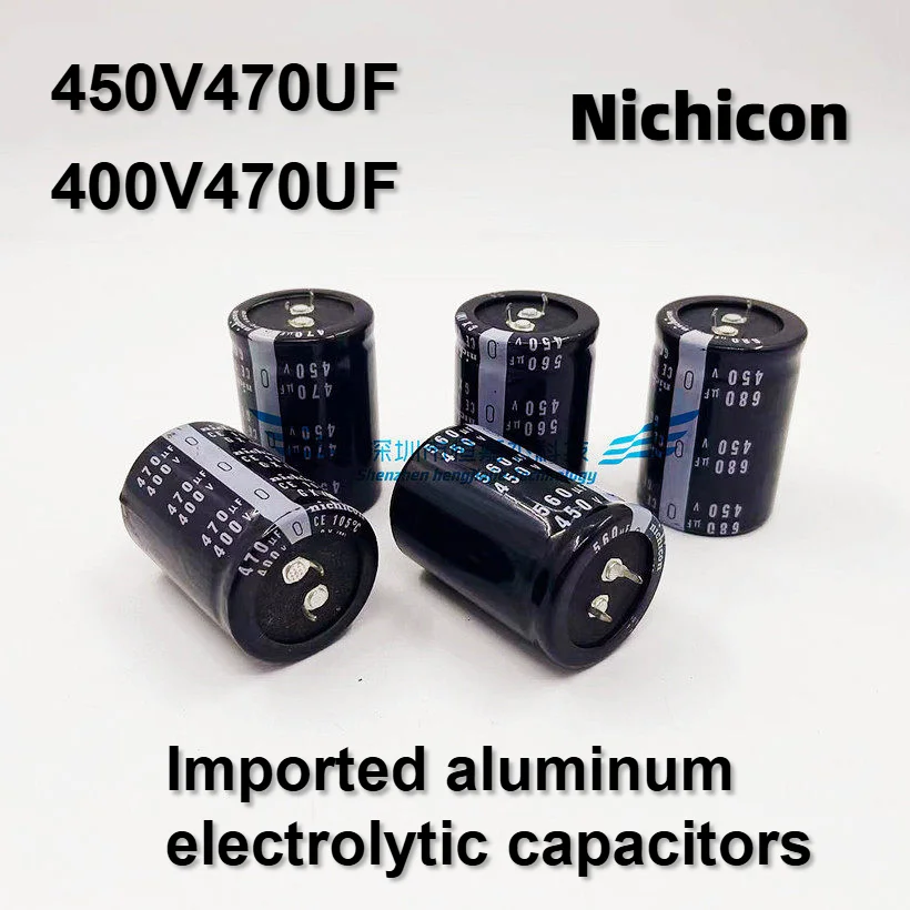 

10-1 шт. импортных алюминиевых электролитических конденсаторов Nichicon 470 мкФ 400В/450В для сварочных аппаратов, оригинальные