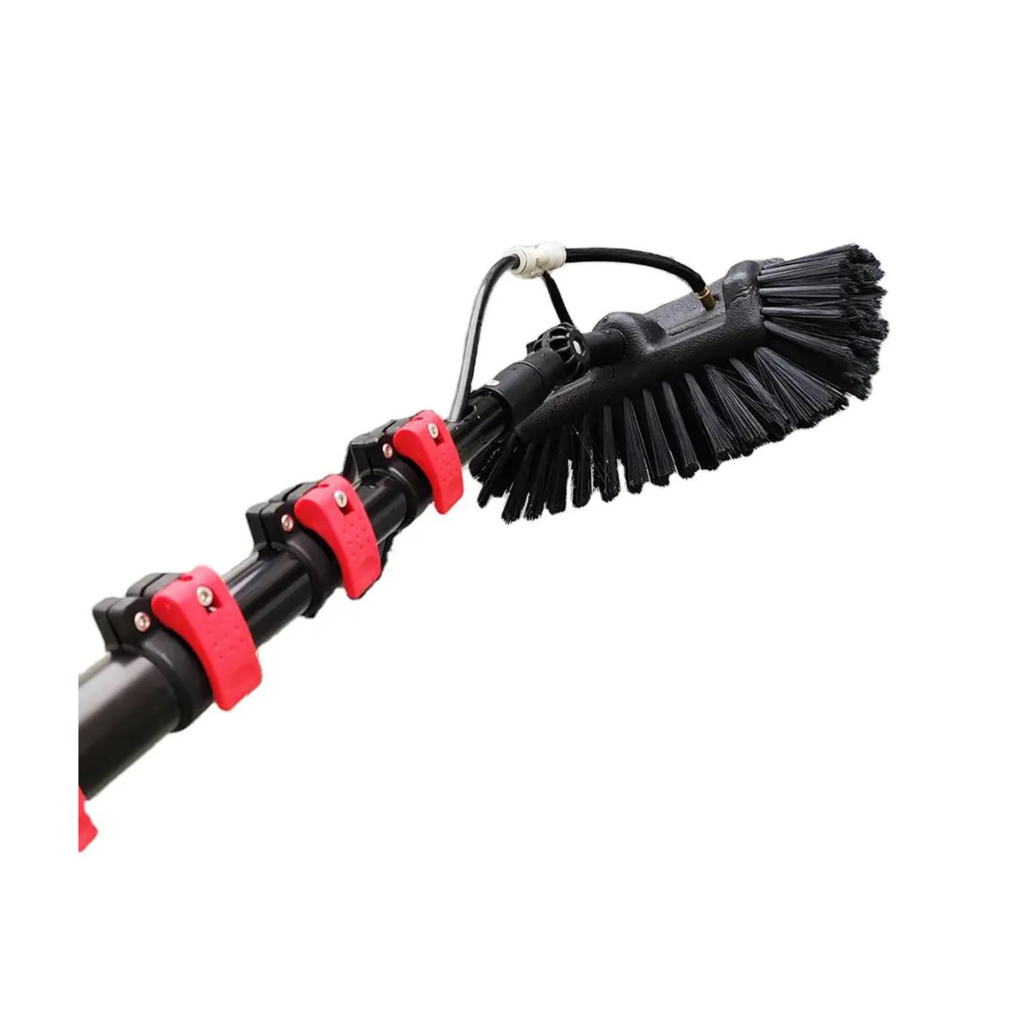 Zhenda factory 5 Sides Brush Head 6Meter Window and Solar Panel  Water Fed Aluminum telescopic rod Cleaning Brush