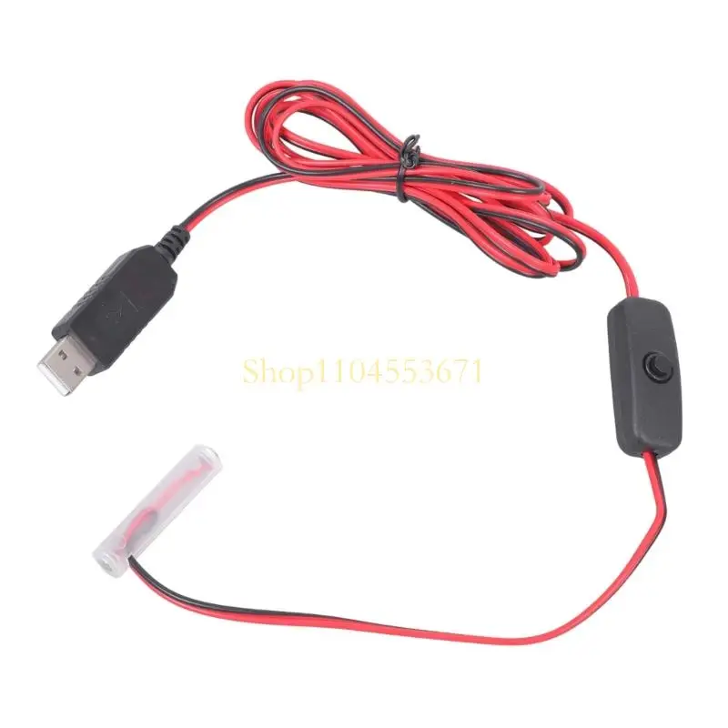 Best Seller 5V USB to 1.5V 3A Battery Eliminators Cable for Toys Clocks with On Off Control
