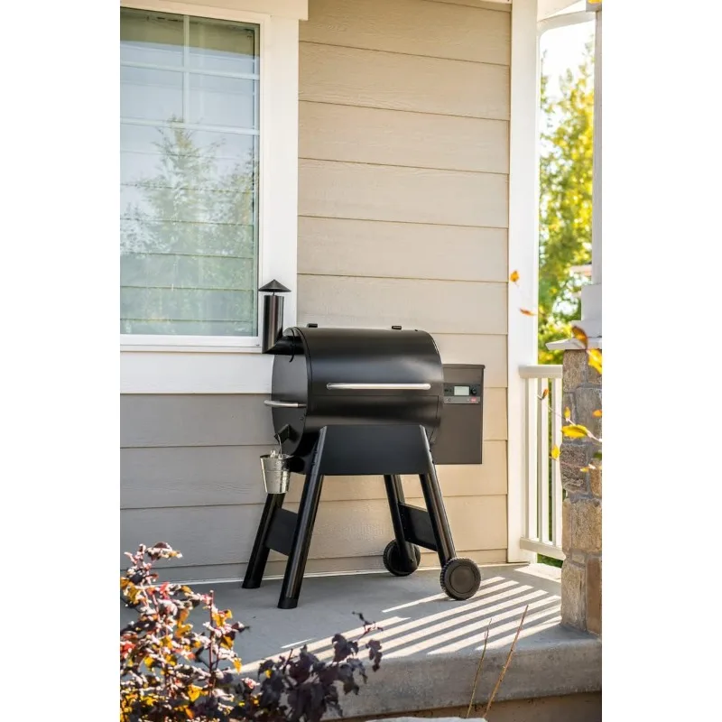 Grills Pro 575 Electric Wood Pellet Grill and Smoker, Black, 572 Square Inches Cook Area, 500 Degree Max Temperature, Me