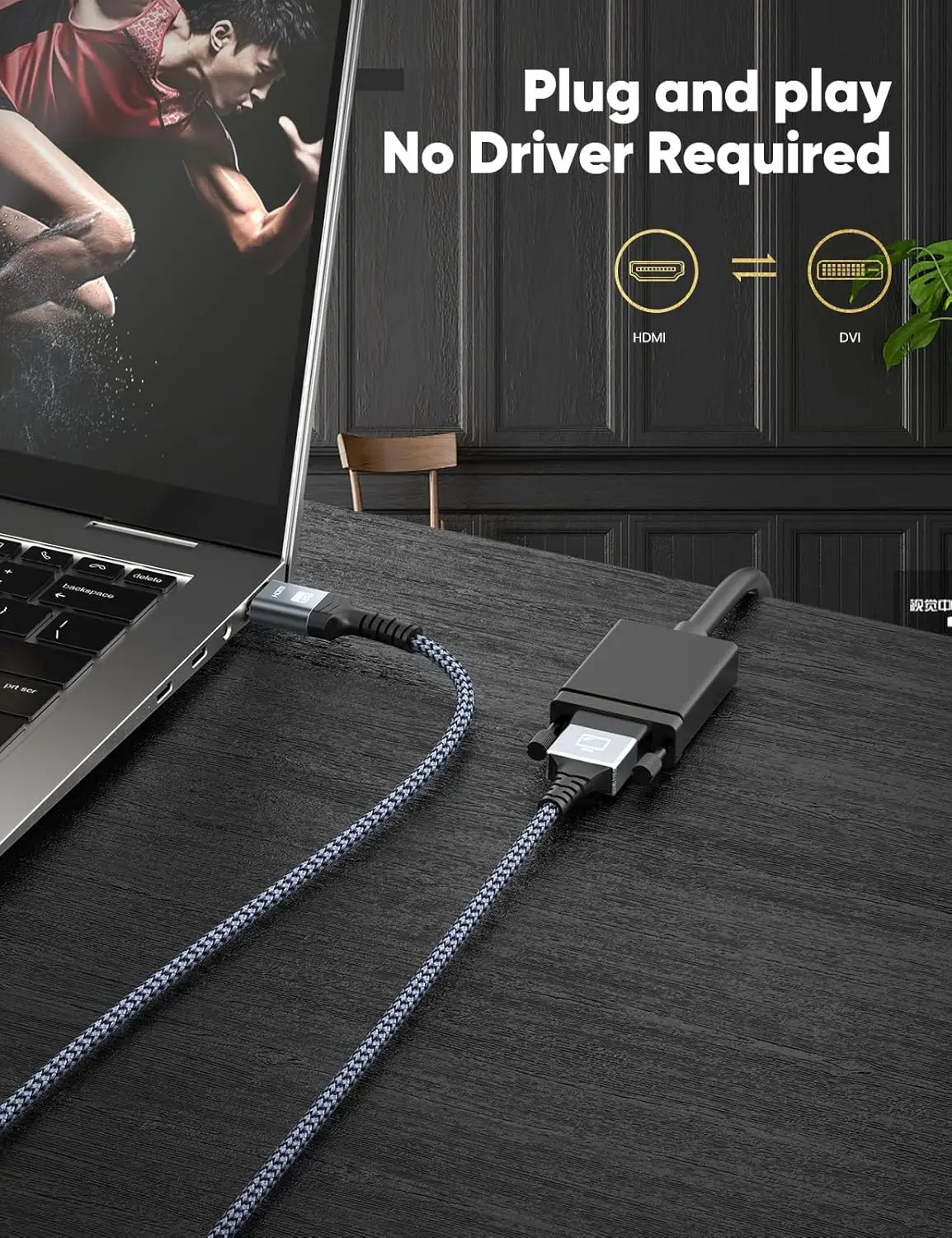 10PCS HDMI To DVI Cable 6ft 1080P HD Bidirectional Gold-Plated For Monitor GPU