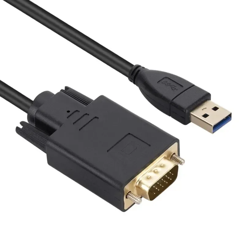 1pcs HD 1080P HDMI-Compatible to VGA Cable Adapter Video Audio Male to Male Converter For Projector Monitor Laptop PC TV Box