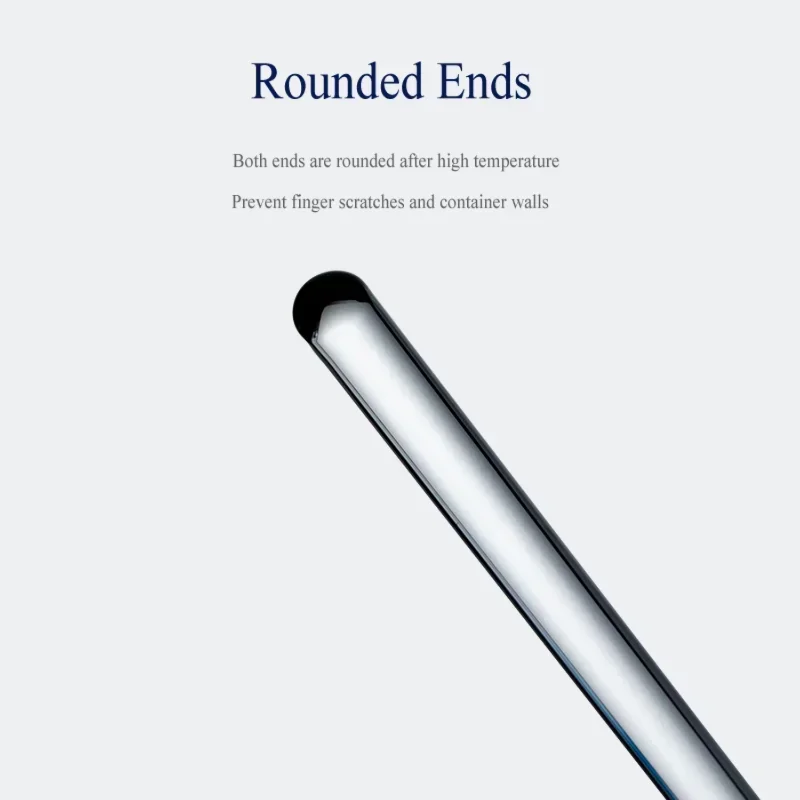 10pcs Lab Borosilicate Glass Stirring Rods Solid Round Head Transparent Stirrer High-Temperature Resistant