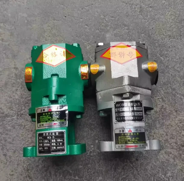 WCB-75 Electric Oil Pump - 750W 220V Self-Priming Cast Iron Gear Pump for High Viscosity & High Temp Applications