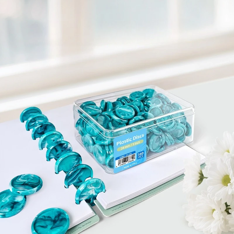 160/120/90pcs Mushroom Button Loose-leaf Notes Notebook Hand Book Album Tri-color Mixed Color 24/28/32mm Mushroom Hole Binding