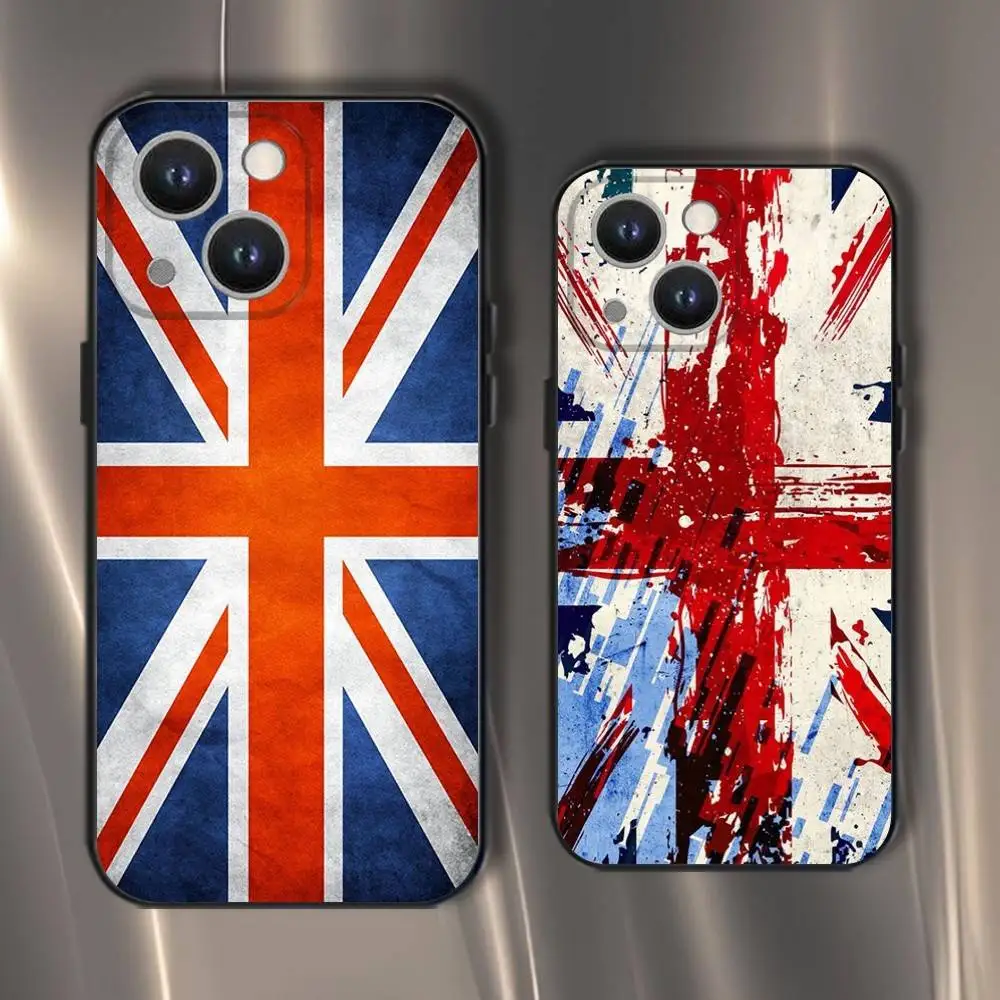 

Union Jack British UK Flag Phone Case For iPhone 16,15,14,13,12,11,Pro,XS,Max,XR,Plus,E,SE4,Mini Black Soft Cover