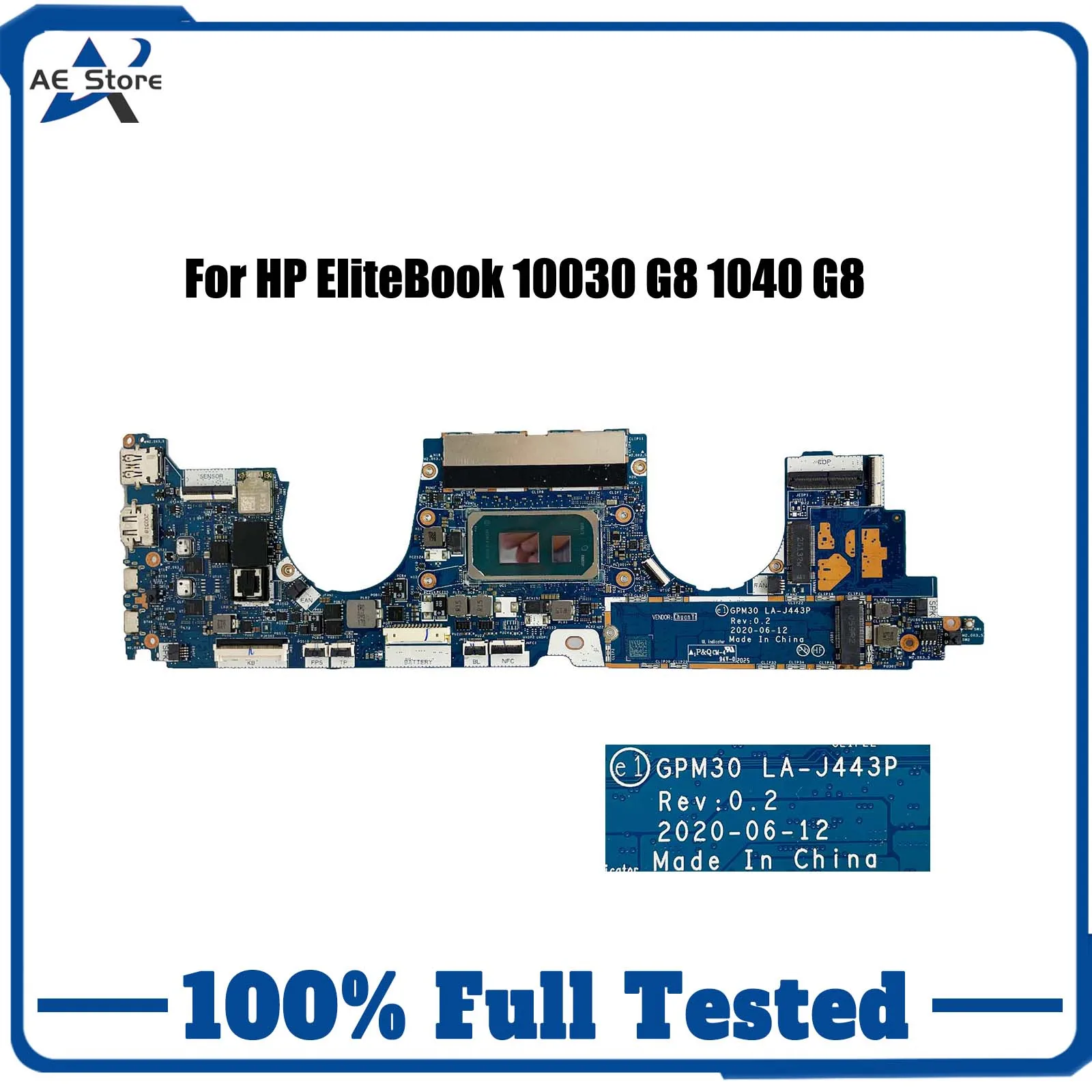 LA-J443P Mainboard For HP Elitebook X360 1030 1040 G8 Laptop Motherboard CPU I5-1145G7 SRK03 RAM 16G DDR4 100% Test OK