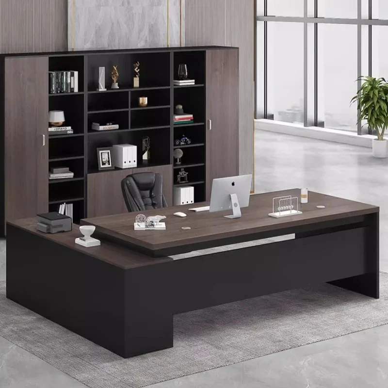 

Vintage Corner Modern Office Desk Cabinet Storage Unique Reception Floor Office Desk Long Organizers Tavolino Trendy Furniture