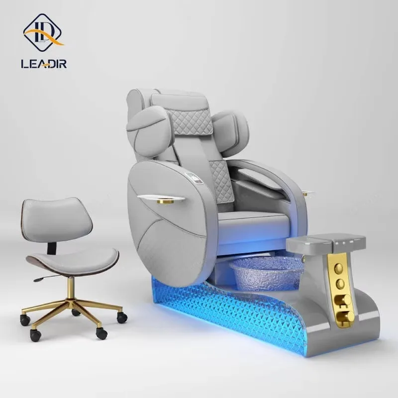 Beauty Shop Salon Equipment Pu Leather Foot Care Manicure Chair Electric Massage Luxury Magnetic Jet Spa Pedicure Chair